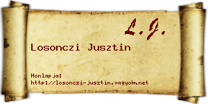 Losonczi Jusztin névjegykártya