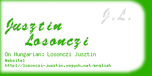 jusztin losonczi business card